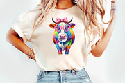 Coquette Highland Cow Bubblegum, an Illustration by Watercolor design (Thumbnail 2 of 3)