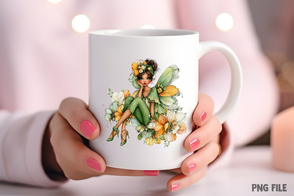 Whimsical Spring Fairy Clipart Png, an Illustration by Craft Nest (Photo 6 of 10)