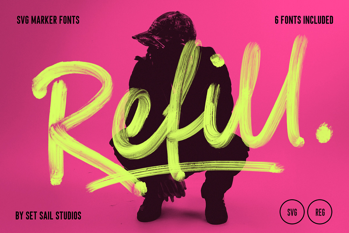 Refill SVG Marker Font Set, a Handwritten Font by Sam Parrett (Photo 1 of 9)