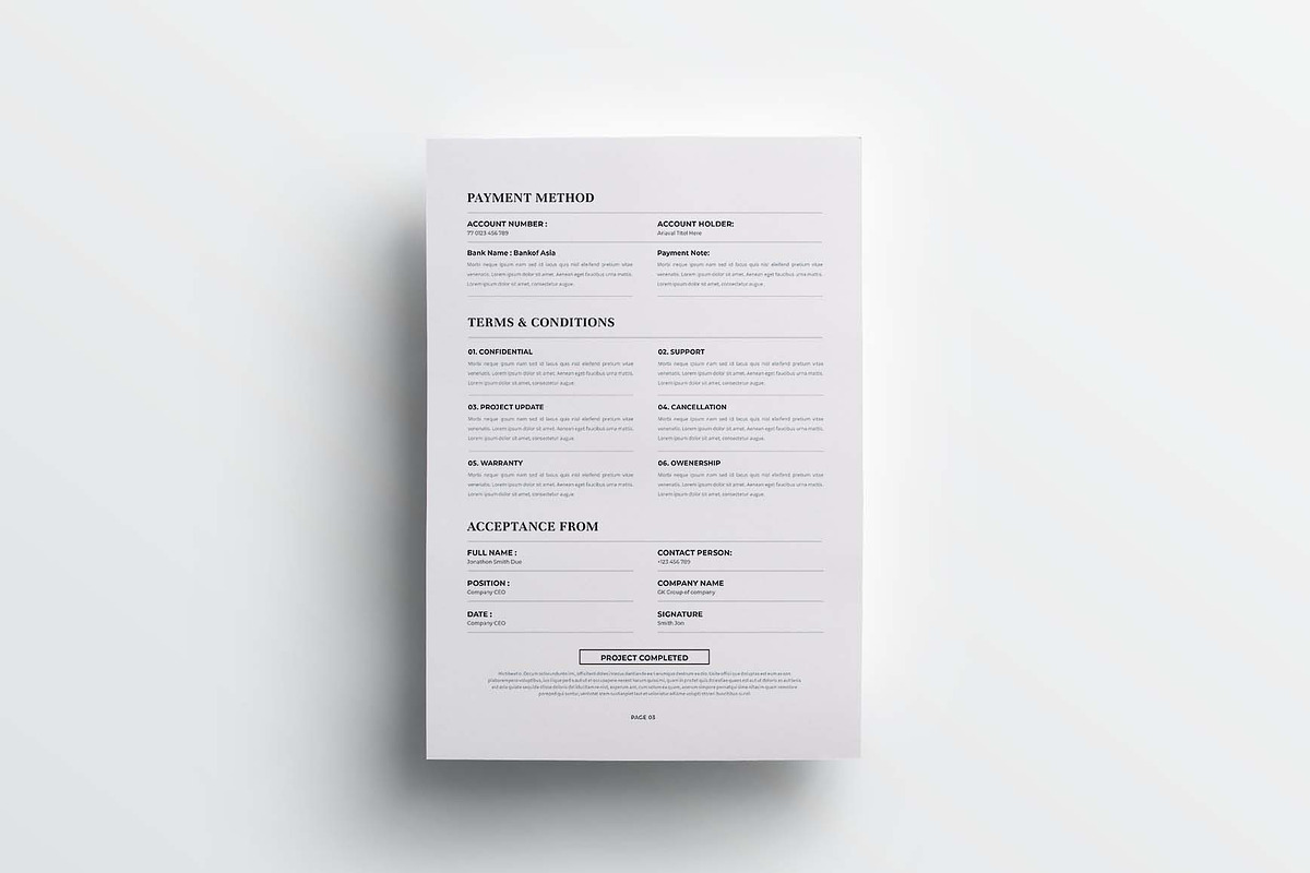 Proposal | MS Word & Indesign, a Stationery Template by design_hut (Photo 5 of 7)