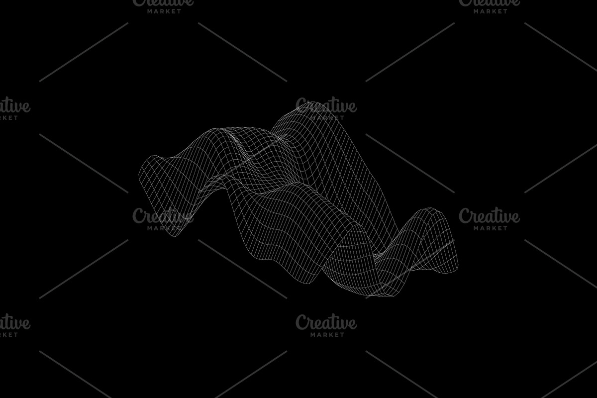 WIREFRAME GEOMETRIC ELEMENTS, an Object Graphic by BonkiStudio (Photo 7 of 10)