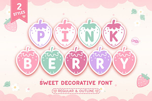 Pink Berry - sweet decorative font