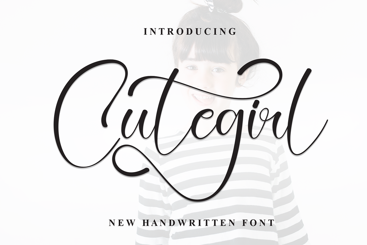 Cutegirl | Script Font, a Handwritten Font by Scratchones (Photo 1 of 9)