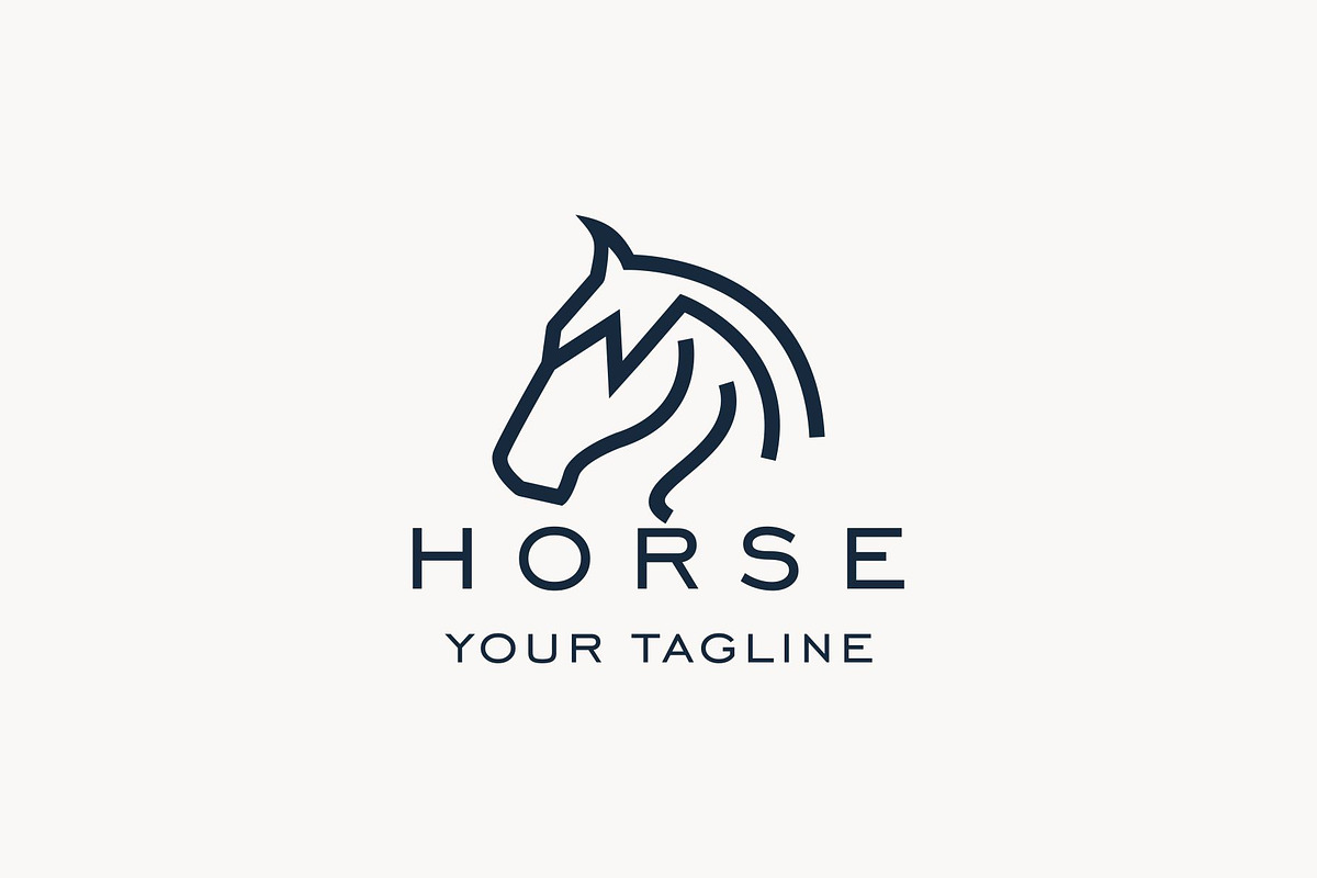 logo horse equine simple, an Animal Illustration by galaxyd (Photo 3 of 3)