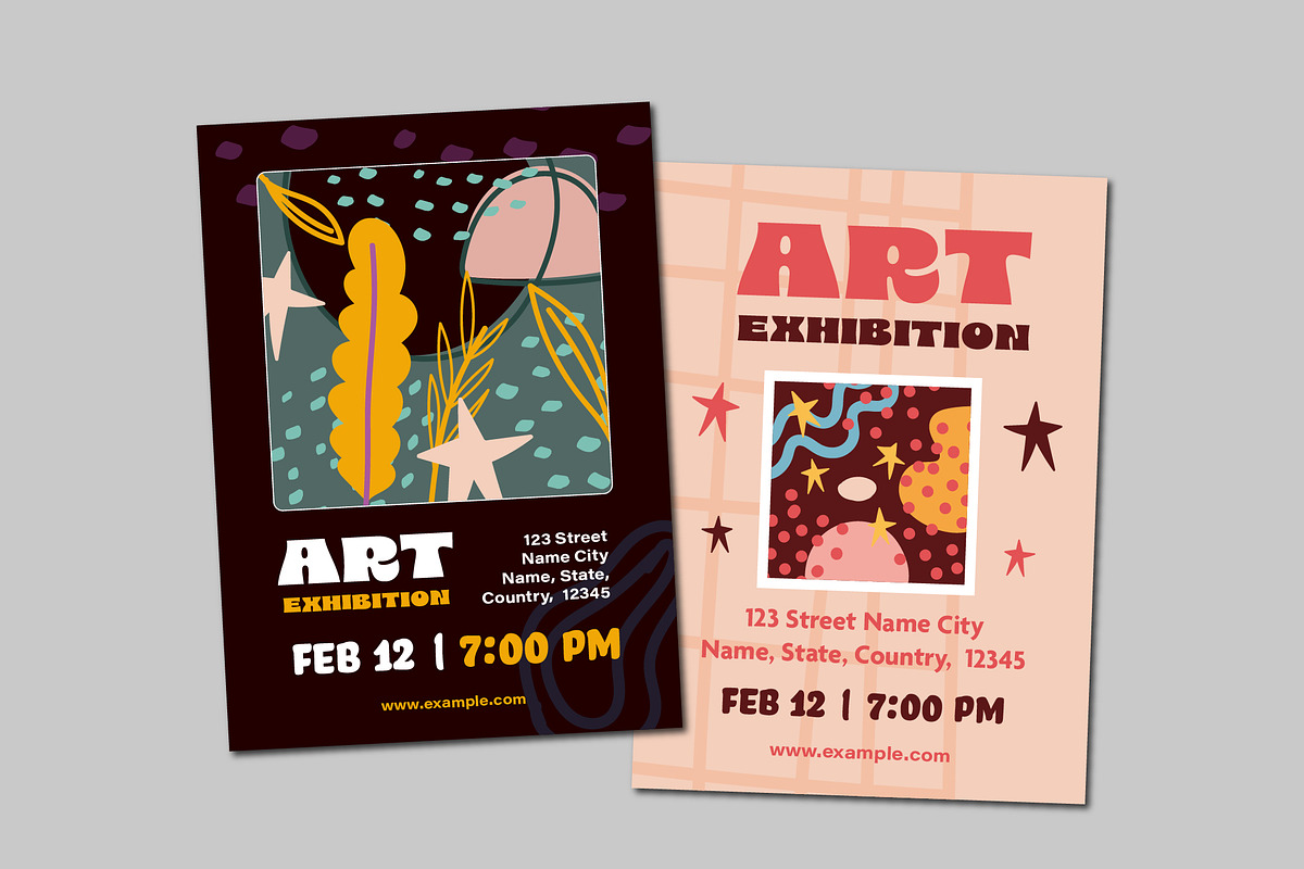 Art Exhibition Invitation Set, a Templates & Theme by studiogstock (Photo 1 of 2)