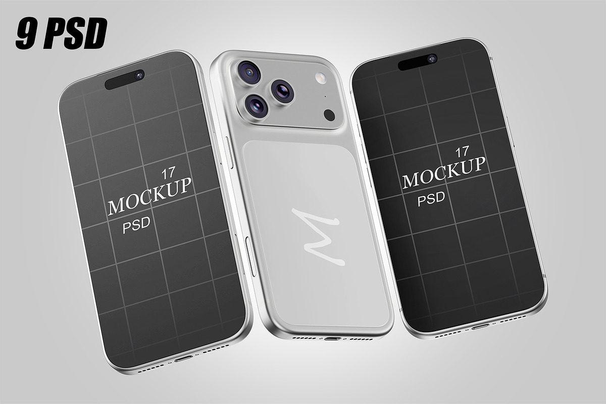 iPhone 17 Pro Max Mockup Set, an iPhone Mockup by pixelmock (Photo 1 of 10)