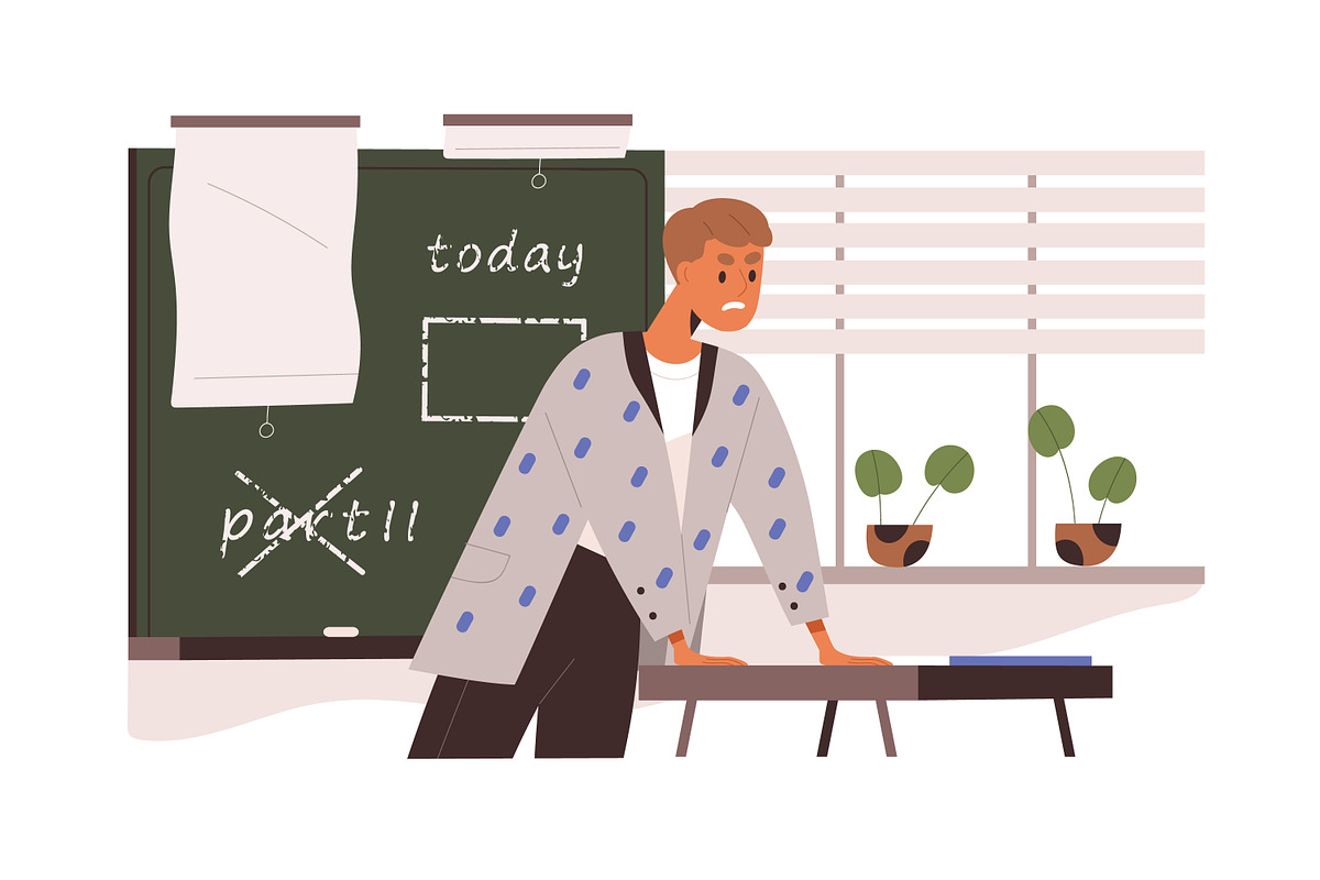 Teachers in school classroom set, an Education Illustration by Good Studio (Photo 7 of 9)