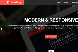 JuiceStrap flat parallax Bootstrap