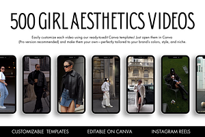 500 Woman Aesthetic Videos, a Templates & Theme by wekreatif