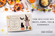 Cute Teen Witch Clipart Set- 34 PNGs, a Seasonal Illustration by Sabadesignz (Thumbnail 3 of 6)