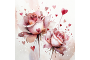 Whimsical Roses Valentine clipart, a Seasonal Illustration by Creative design (Thumbnail 3 of 7)