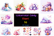 Watercolor Candy Clipart, a Background Graphic by Printable Treasure (Thumbnail 1 of 3)