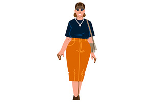 Smiling young woman wearing casual, an Object Illustration by pikepicture