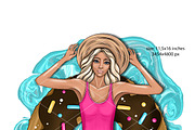 Young woman relaxing. Fashion Girl, a Graphic by Natalya_Mona_Art (Thumbnail 8 of 11)