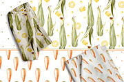 Watercolor Vegetables Pattern, a Pattern Graphic by Knopazyzy (Thumbnail 6 of 7)