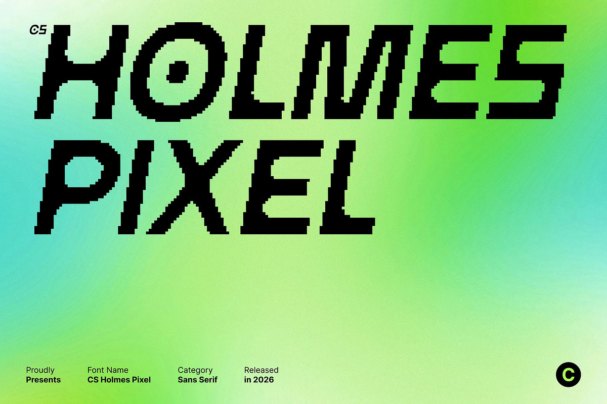 CS Holmes Pixel, a Sans Serif Font by Craft Supply Co. (Photo 1 of 8)