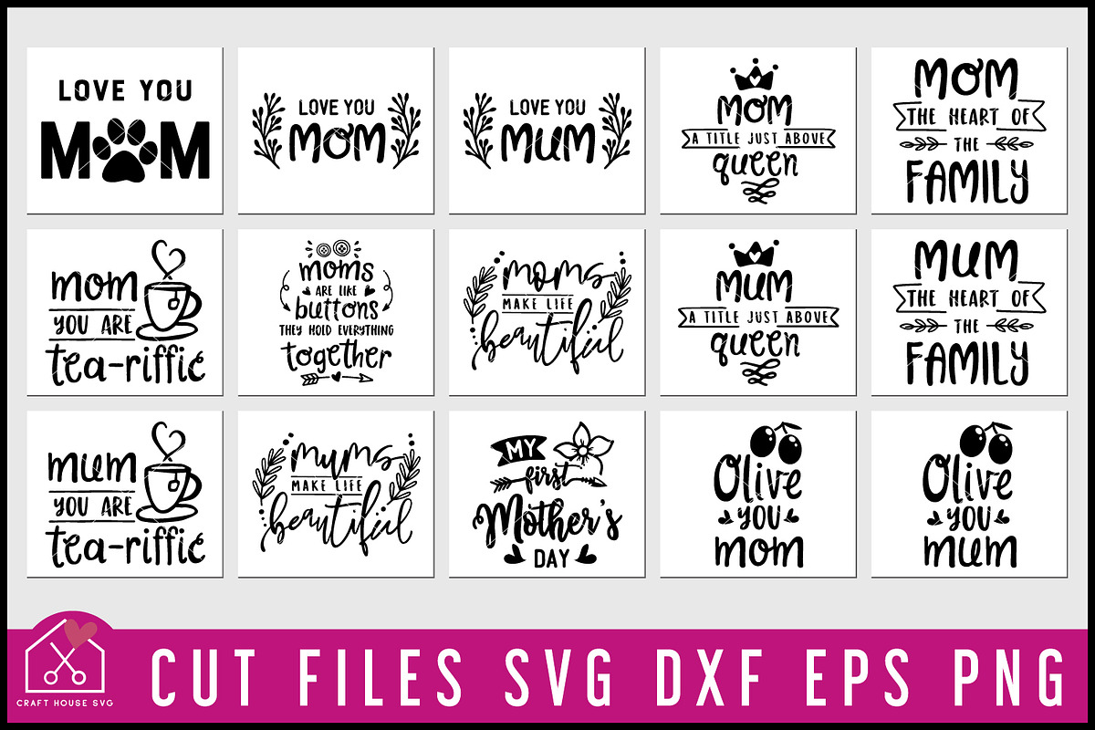 Mother's Day SVG Bundle, an Illustration by Craft House SVG (Photo 2 of 3)