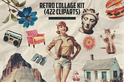 Retro Collage Kit (422 Cliparts), an Object Graphic by Megan Aili Designs (Thumbnail 1 of 15)