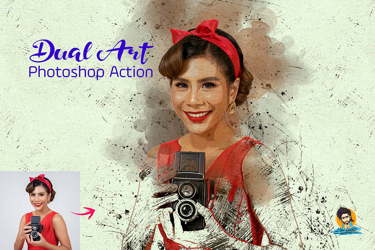 Dual Art Photoshop Action, an Action Add-On by MRI STUDIO (Photo 1 of 12)