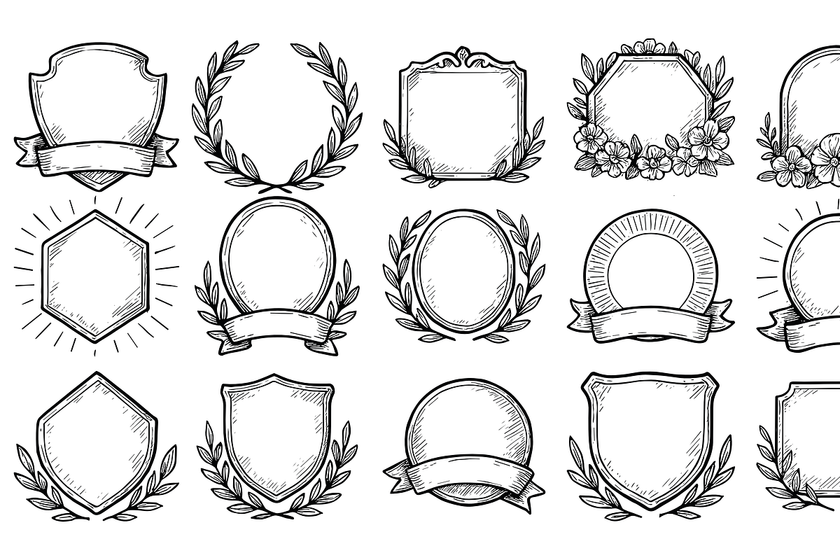Frame Emblem Collection, an Object Graphic by nikagraphic