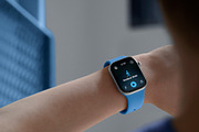 24 Watch Series 11 in Hand Mockups, a Wearable Device Mockup by Asylab (Thumbnail 77 of 107)