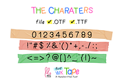 Tape font handwritten font, a Handwritten Font by Waris Studio (Thumbnail 4 of 8)