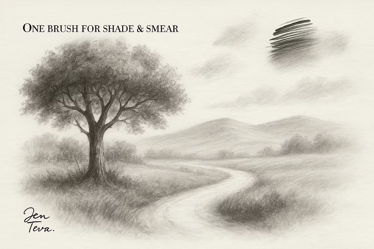 Procreate Pencil Brushes, a Brush Add-On by GearShift (Photo 6 of 6)