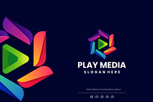 Play Media Colorful Logo