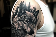 Forest & Wolves tattoo flash bundle, a Brush Add-On by ProcreateInk (Thumbnail 3 of 10)