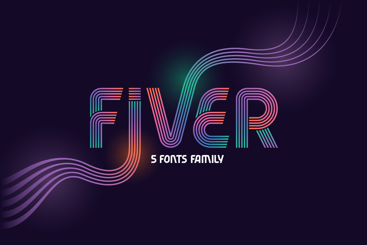 Fiver 5 fonts family, a Symbol Font by Gleb Guralnyk (Photo 1 of 7)