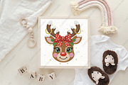 Christmas Reindeer Plaid Deer PNG, an Illustration by CraftArtStudio (Thumbnail 4 of 4)