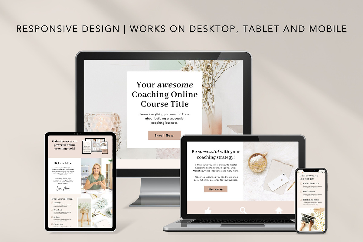 Coaching Sales Page Template Canva, a Landing Page Template by DeeBeeDesign (Photo 8 of 10)