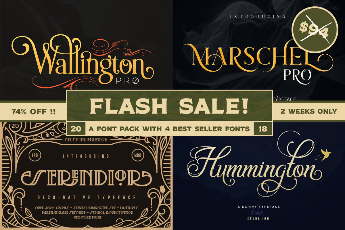 Versatile Font Bundle 74% OFF