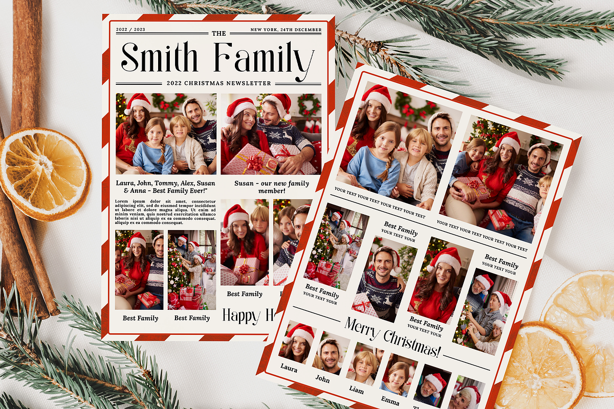 Christmas Newsletter Canva Template, a Stationery Template by SarenkaDesignShop (Photo 5 of 5)