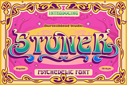 Stuner – Psychedelic Font, a Serif Font by Burntilldead (Thumbnail 1 of 12)