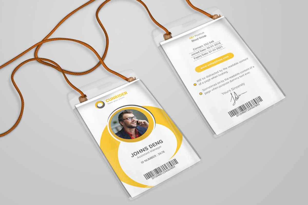 Office ID Card Template, a Card Template by Dotnpix (Photo 3 of 5)