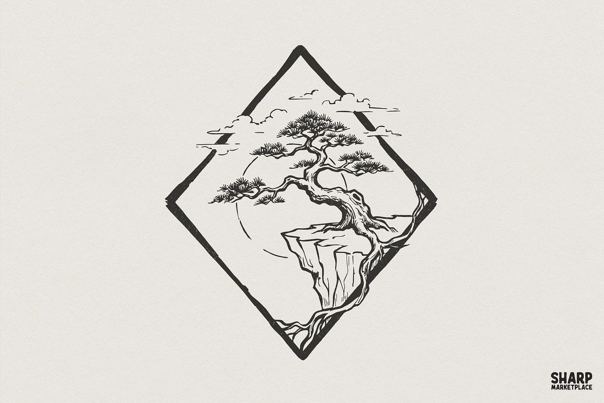 Bonsai Tree PNG, Japanese, an Illustration by SharpMarketplace (Photo 1 of 4)