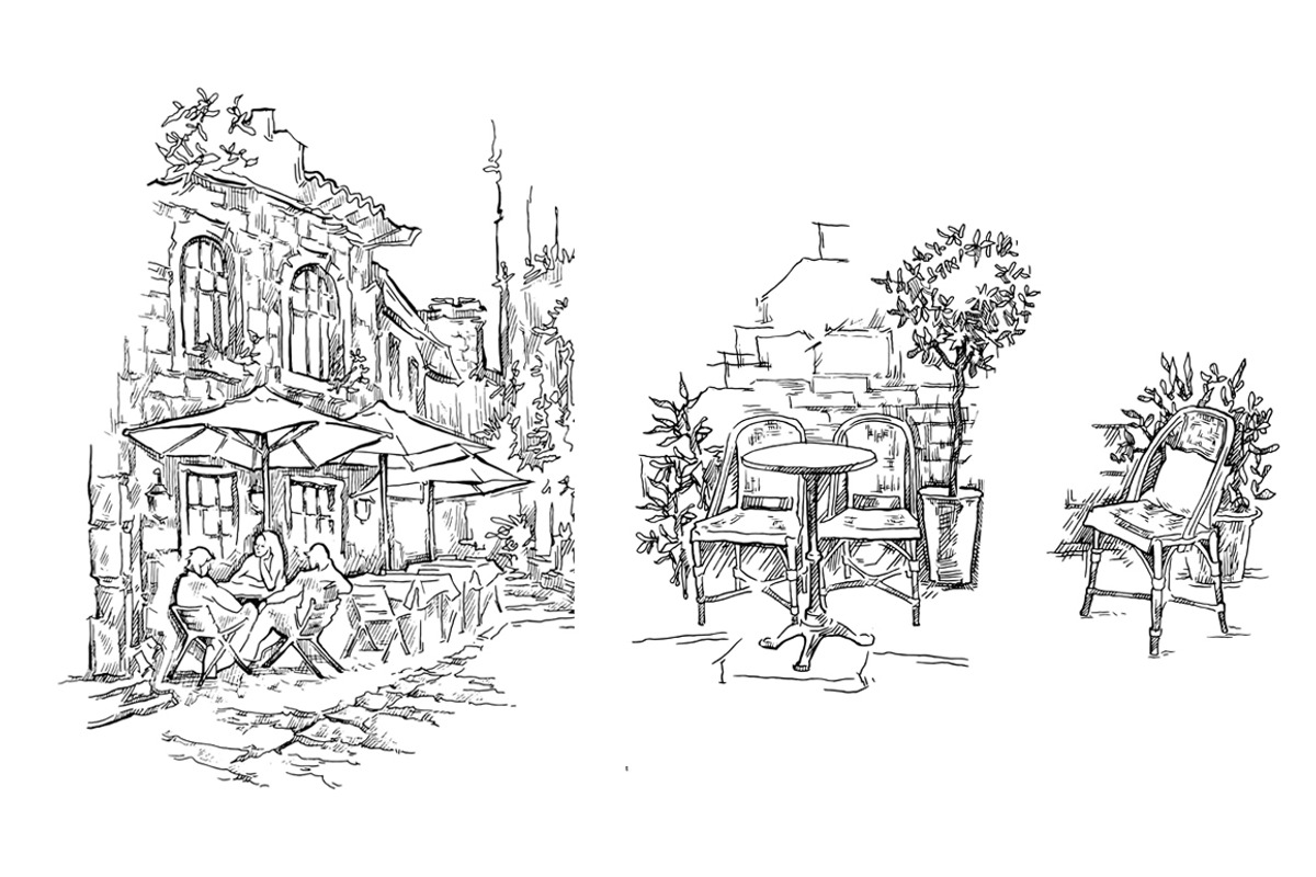 Set of Old Street landscapes, a Texture Illustration by Penndpaper (Photo 3 of 5)