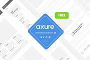 Axure Responsive template Blog-FREE, a Wireframe Template by Humble UX (Thumbnail 1 of 5)