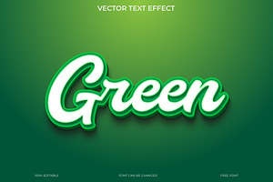 Green 3D Text Effect Vector EPS, an Action Add-On by Imamul001