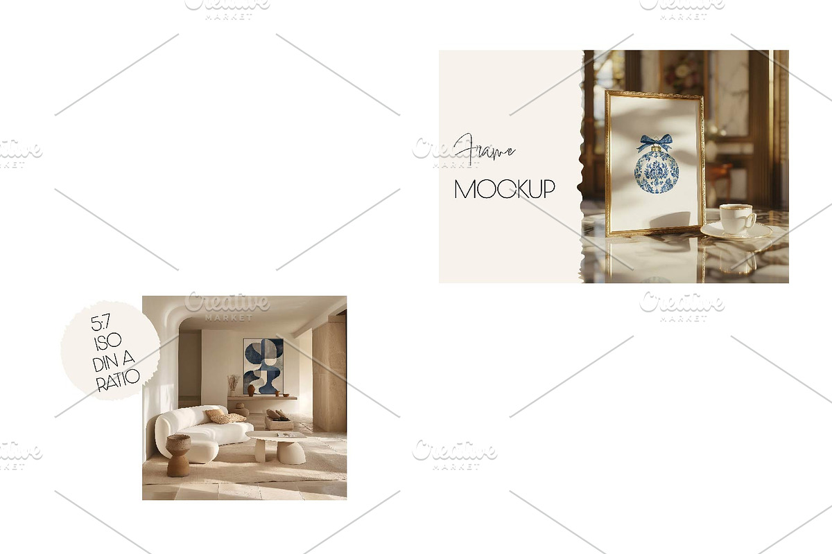 BUNDLE Frame Mockups ISO DIN A ratio, a Household Mockup by MOAROShop (Photo 9 of 9)