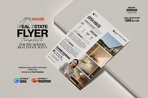 Real Estate Flyer For Marketing, a Flyer Template by Prapti Design
