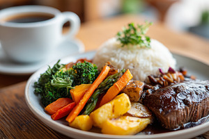 Delicious plate of beef steak, a Food & Drink Photo by MistyDay