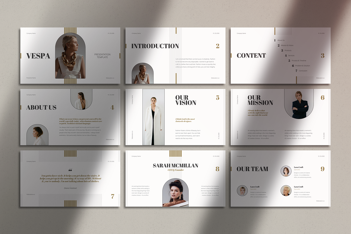 Vespa Elegant Fashion Presentation, a Presentation Template by SlideStation (Photo 2 of 4)