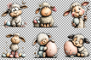 Whimsical Easter Sheep Clipart, an Illustration by Sublimation Artist (Thumbnail 3 of 7)