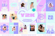 Y2K Instagram Post n Story Templates, a Social Media Template by Hell Yeah Designs (Thumbnail 1 of 10)