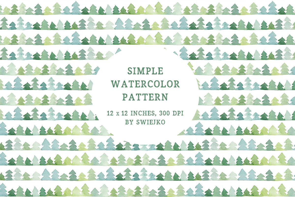 Cheerful Seamless Watercolor Pattern, a Pattern Graphic by swiejko (Photo 1 of 3)