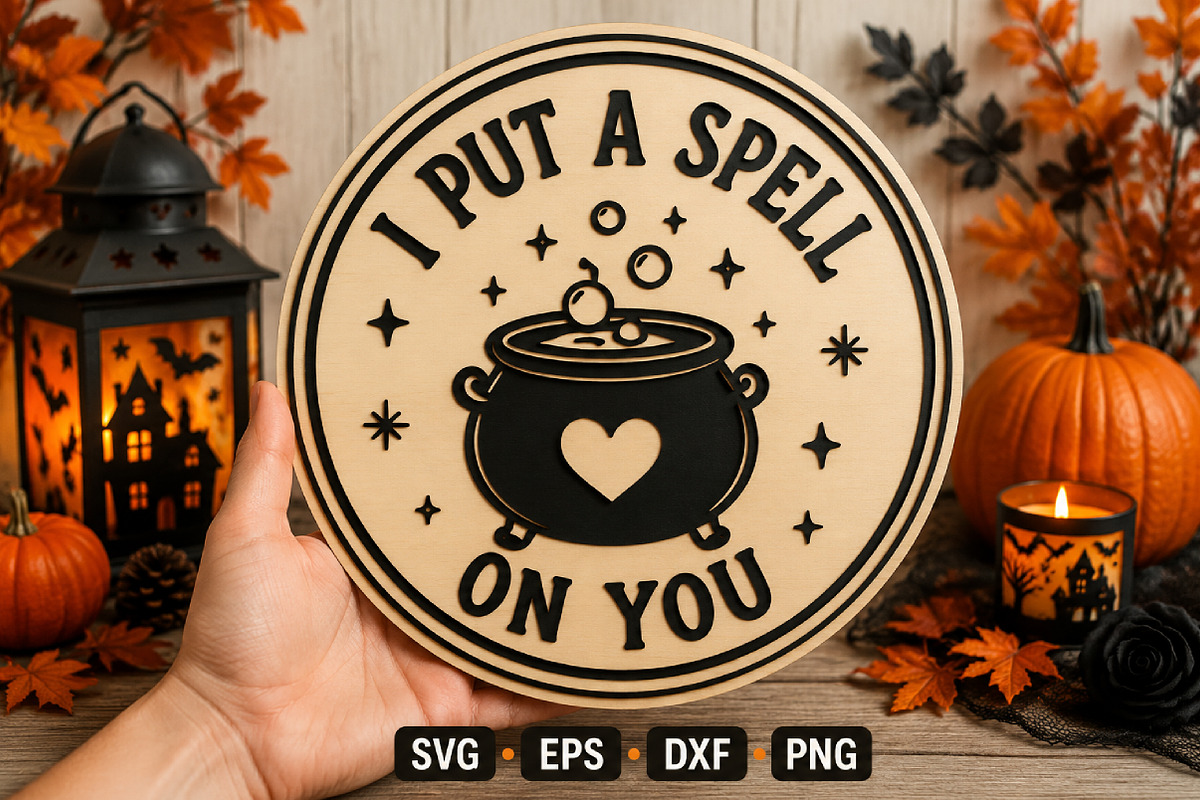 Halloween Cauldron Round Sign SVG, an Object Graphic by Layerology (Photo 3 of 3)