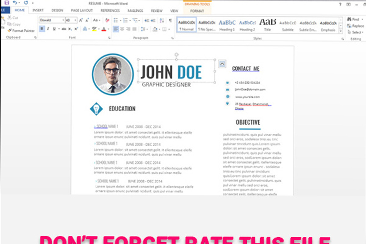 Resume, a Resume Template by Graphicalark (Photo 2 of 5)