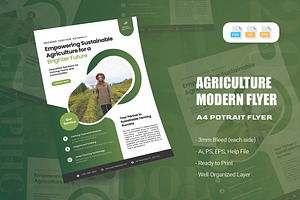 Agriculture Modern Gradient - Flayer, a Flyer Template by AQR Studio